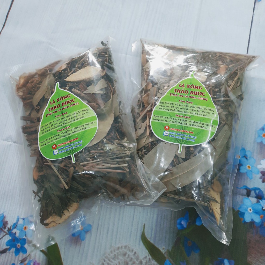 Lá Xông Giải Cảm Thảo Dược Từ Thiên Nhiên 100g - Kháng Khuẩn, Đào Thải Độc Tố Cho Nam,Nữ và Phụ Nữ Sau Sinh