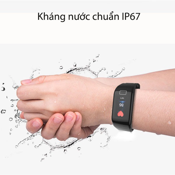 Vòng đeo tay thông minh đo sức khỏe, kháng nước F1plus