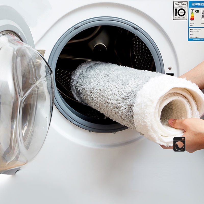 Thảm Lông Lót Sàn Chống Trượt Thấm Hút Nước Hình Hoa Tulip Trang Trí Nhà Cửa