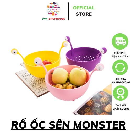 Rổ đựng hoa quả Monster - Rổ ốc sên cực ngộ nghĩnh siêu hot - Lỗi 1 đổi 1 trong 14 ngày