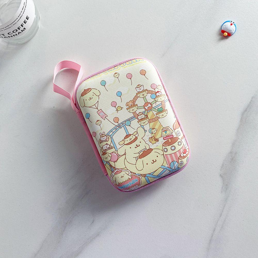 Hộp Đựng Tai Nghe / Tiền Xu / Dây Cáp Sạc USB Cứng Chống Rơi Có Khóa Kéo Họa Tiết Anime Harry