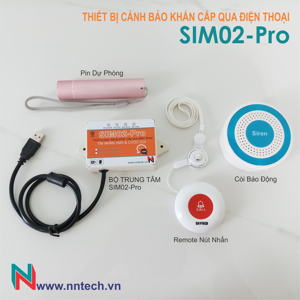 Báo động khẩn cấp SOS cho người già, phụ nữ, qua điện thoại (tin nhắn và cuộc gọi), báo động cho cửa tiệm