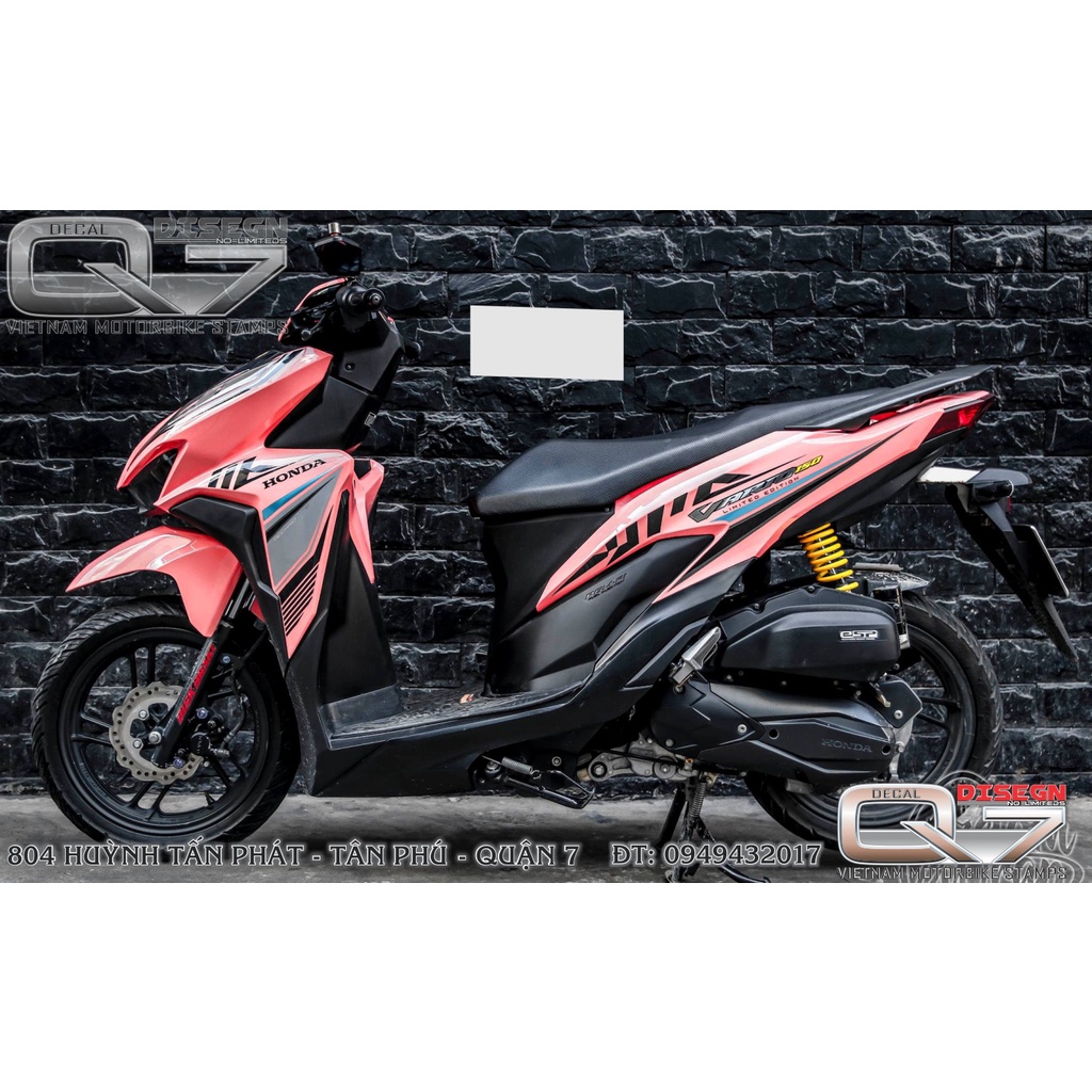 TEM RỜI VARIO -hồng đen -  decalq7