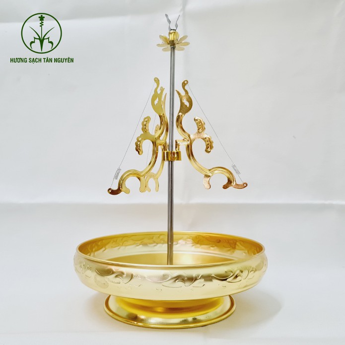 Khay cắm nhang Tân Nguyên, khay cá chép, khay cắm hương vòng bằng hợp kim bền đẹp, chiều dài đến 32cm