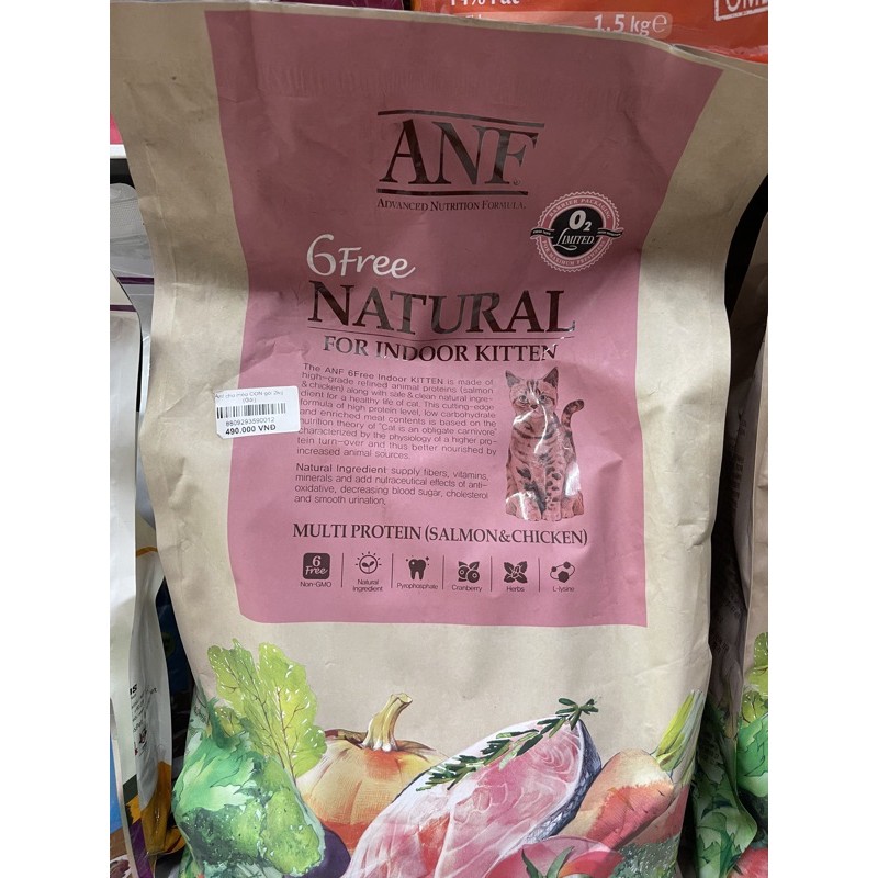 Thức ăn ANF 6 Free Indoor Kitten 2kg
