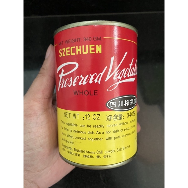 Cải tứ xuyên  lon 340g