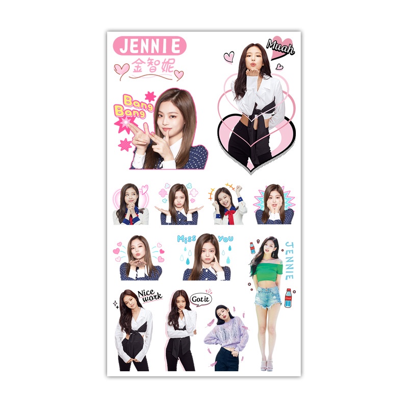 BLACKPINK Hình xăm nhỏ dễ thương LISA / Rose / Jennie / Jisoo / Blackpink Sticker