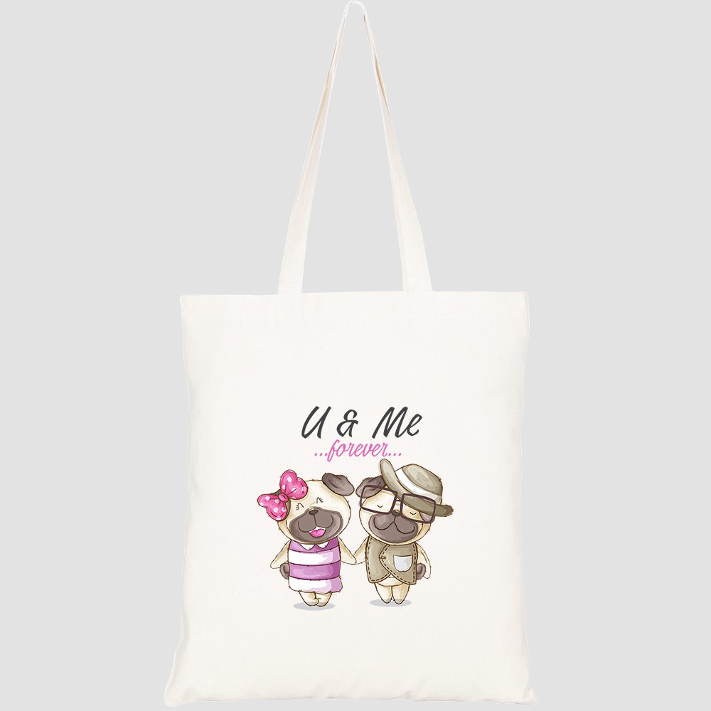 Túi vải tote canvas HTFashion in hình animal HT143