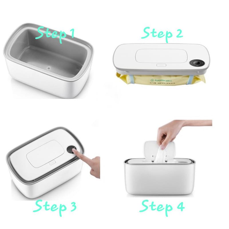 Máy làm ấm khăn ướt cho bé Moaz Bebe MB008 màn hình Led điều khiển nhiệt độ thông minh