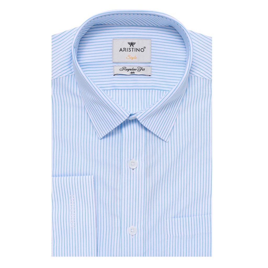 Áo sơ mi nam dài tay ARISTINO kẻ sọc xanh nhạt - ALS04608 | BigBuy360 - bigbuy360.vn