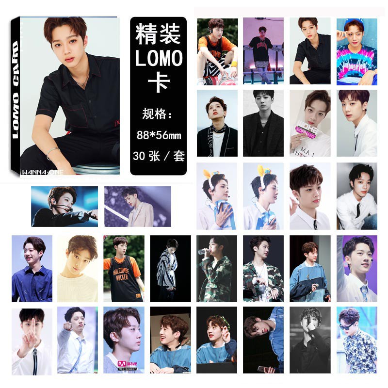 Hộp 30 lomo Wanna one, Park Jihoon, Lai Kuanlin, Kang Daniel