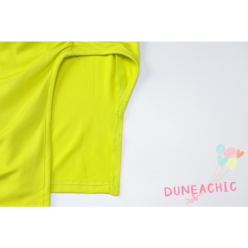 DUNEA Đầm Dây Xếp Ly Hở Lưng Xẻ Tà Kiểu Đường Phố Gợi Cảm Cho Nữ