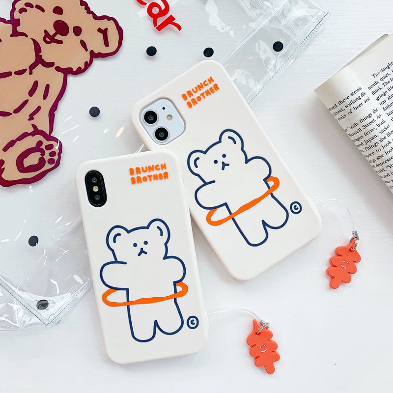 Ốp điện thoại từ silicon mềm in hình gấu cho iPhone 11 Pro Max X XS XR XS Max 6 7 8 Plus | BigBuy360 - bigbuy360.vn