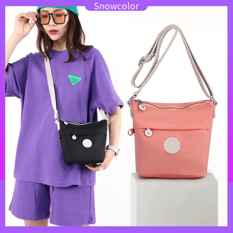 Túi Đeo Chéo Canvas Chống Thấm Nước Phong Cách Hàn Quốc Cho Nữ