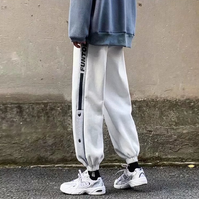 Quần dài nam ống rộng phong cách thời trang Hong Kong chất lượng cao size S-3XL