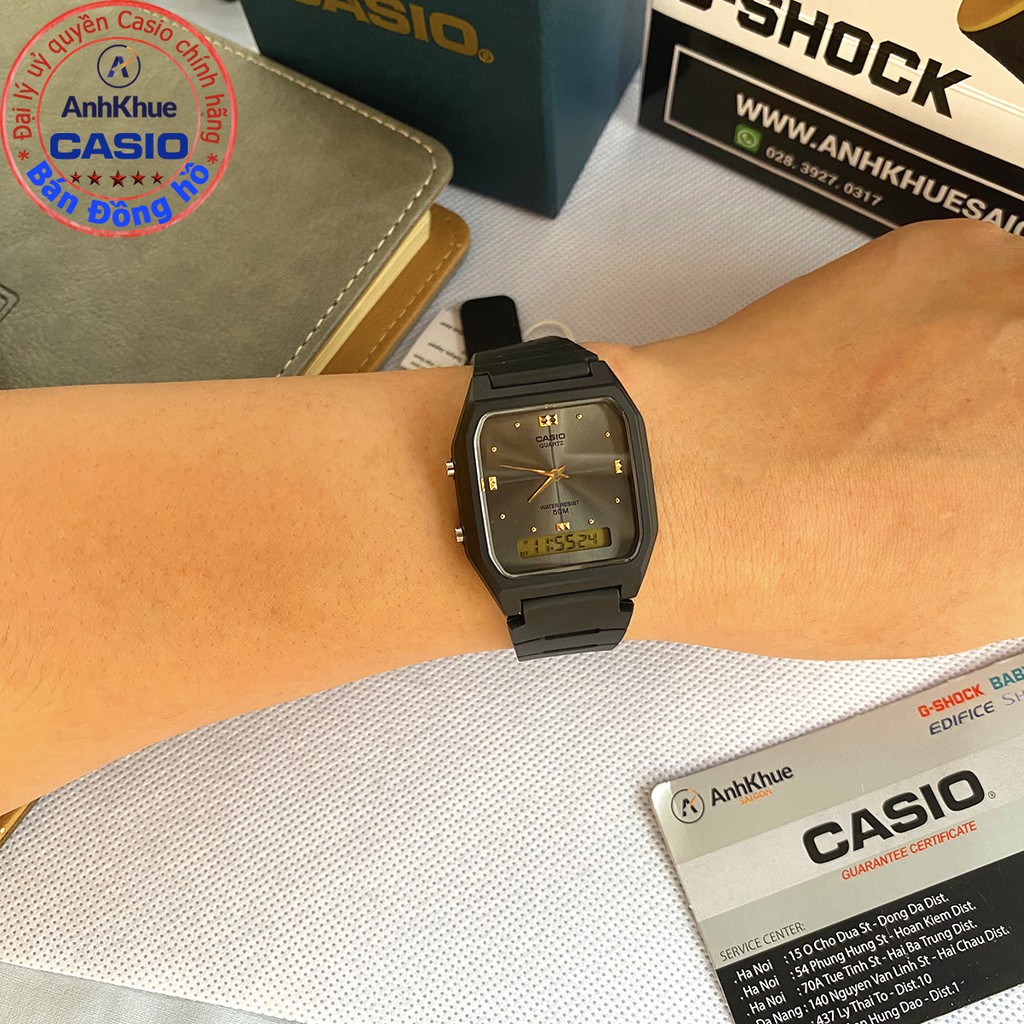 Đồng hồ nam Casio AW-48 AW-48HE-7A AW-48HE-8A AW-48HE-9A dây nhựa có cả kim cả số đi | BigBuy360 - bigbuy360.vn