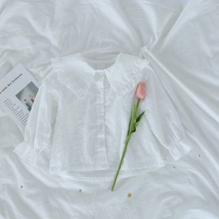 Sơ mi cổ bèo bé gái