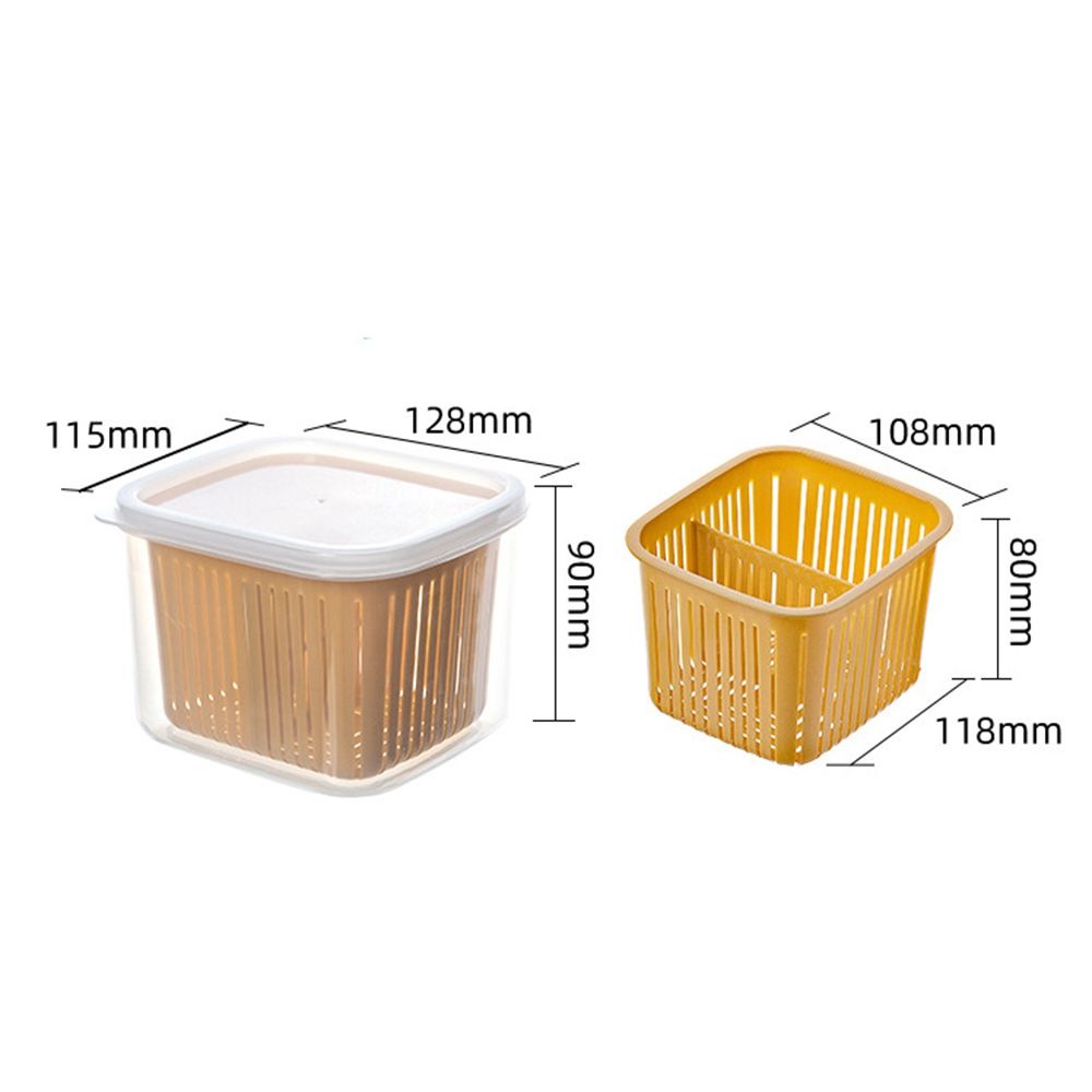 Hộp nhựa đựng hành tỏi hai tầng có lỗ thoát nước màu trong suốt