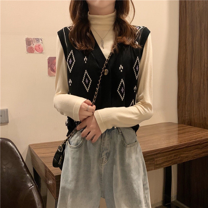 Xiaozhainv Áo Gile Không Tay Cổ Chữ V Dáng Rộng Phong Cách Hàn Quốc Cho Nữ | BigBuy360 - bigbuy360.vn