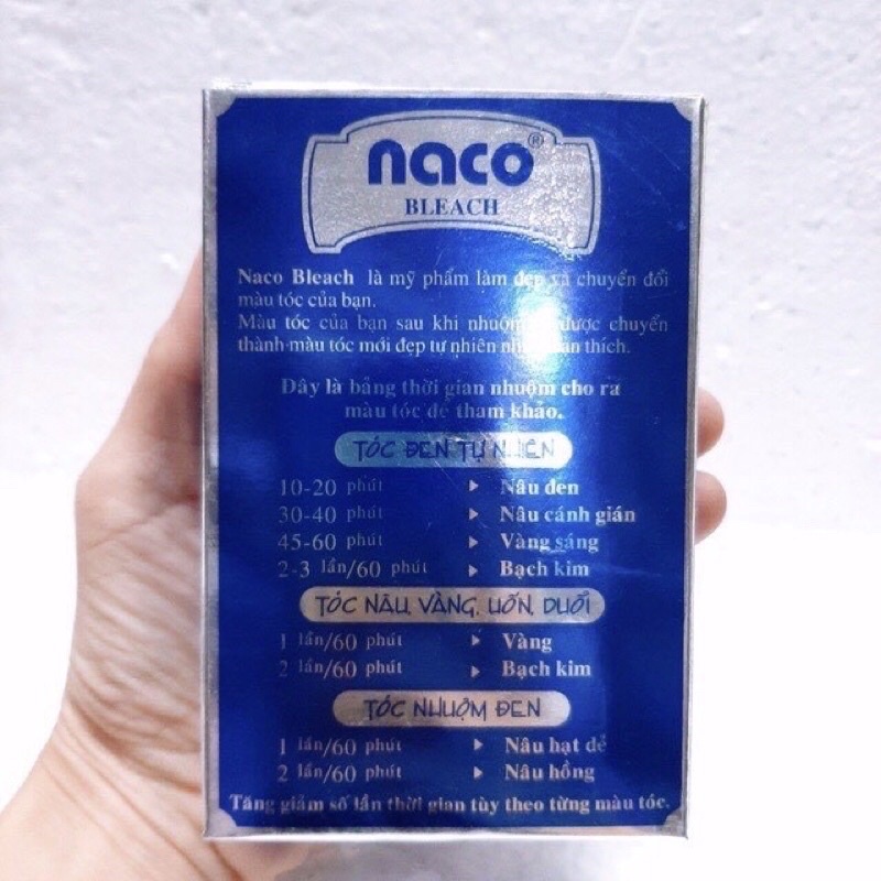 Bột tẩy tóc Naco Bleach 65ml - Tẩy Nhuộm Chuẩn Màu Thời Trang
