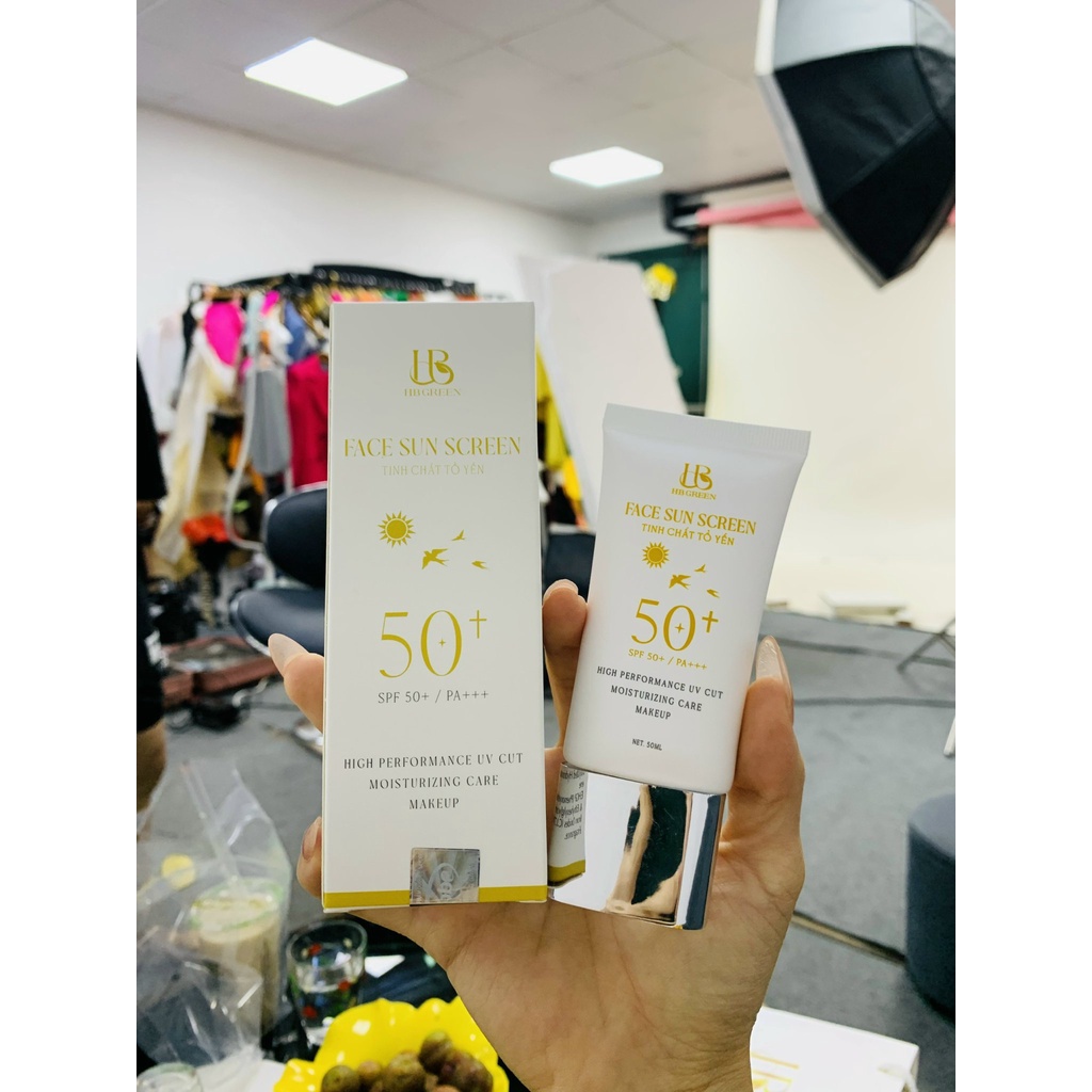 Kem Chống Nắng HB Green SPF50+ bảo vệ khỏi tia UV PA+++ dưỡng ẩm 50ml