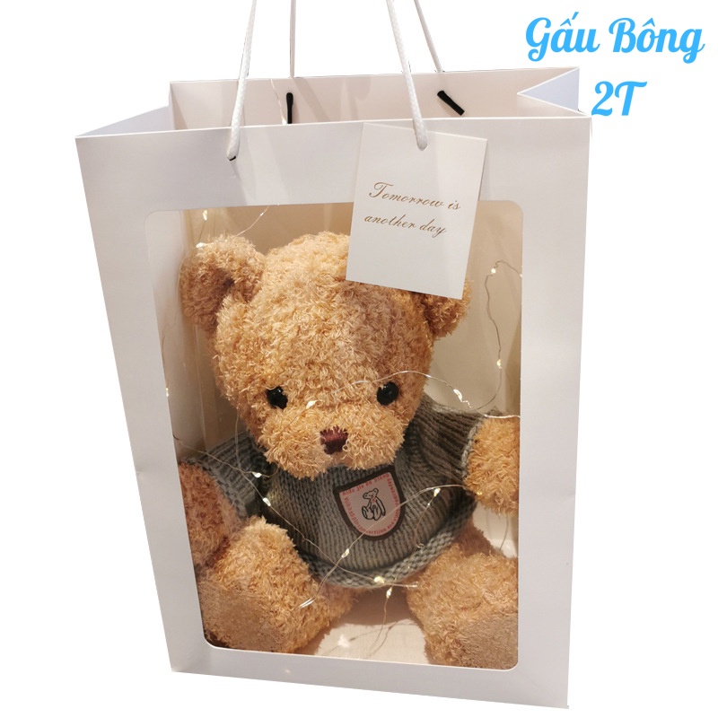 Set 01 Gấu Bông Teddy Bear Kèm Hộp Size Nhỏ Siêu Dễ Thương Dùng Làm Quà Tặng.