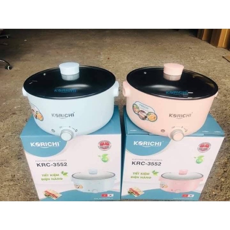 [Mã 154ELSALE2 giảm 7% đơn 300K] ❤️LẨU ĐIỆN ĐA NĂNG KORICHI KRC-3552 DUNG TÍCH 5L, LÒNG SÂU[HÀNG CHÍNH HÃNG]