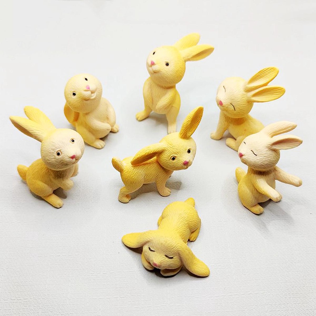 Set 7 Đồ trang trí Thỏ Trang Trí Sân Vườn