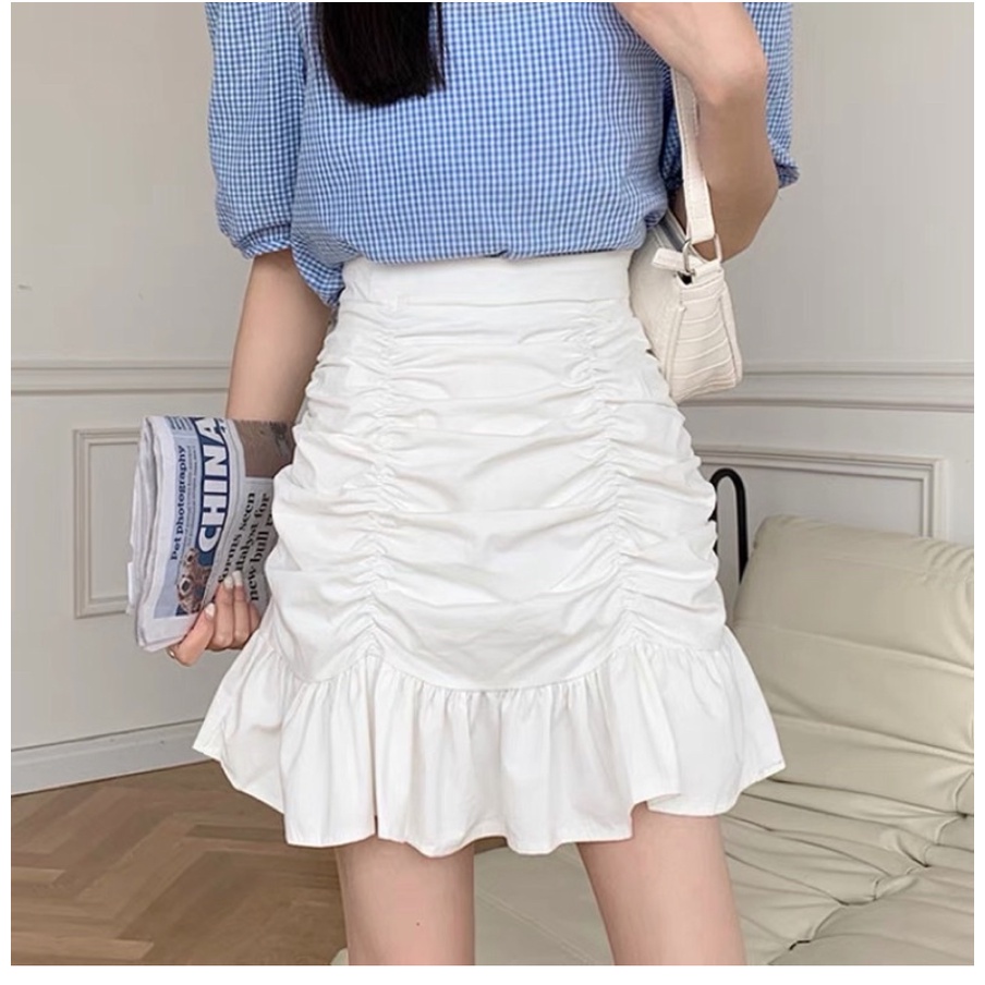 CHÂN VÁY ĐUÔI CÁ NHÚN CẠP CAO CÓ QUẦN TRONG | CHÂN VÁY ÔM BODY ☘️☘️🎀By bear.story | BigBuy360 - bigbuy360.vn