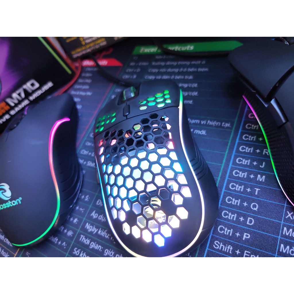 Chuột máy tính Gaming LED RGB Bosston M730/ M750/ M710 - Chuột Gaming có dây giá rẻ