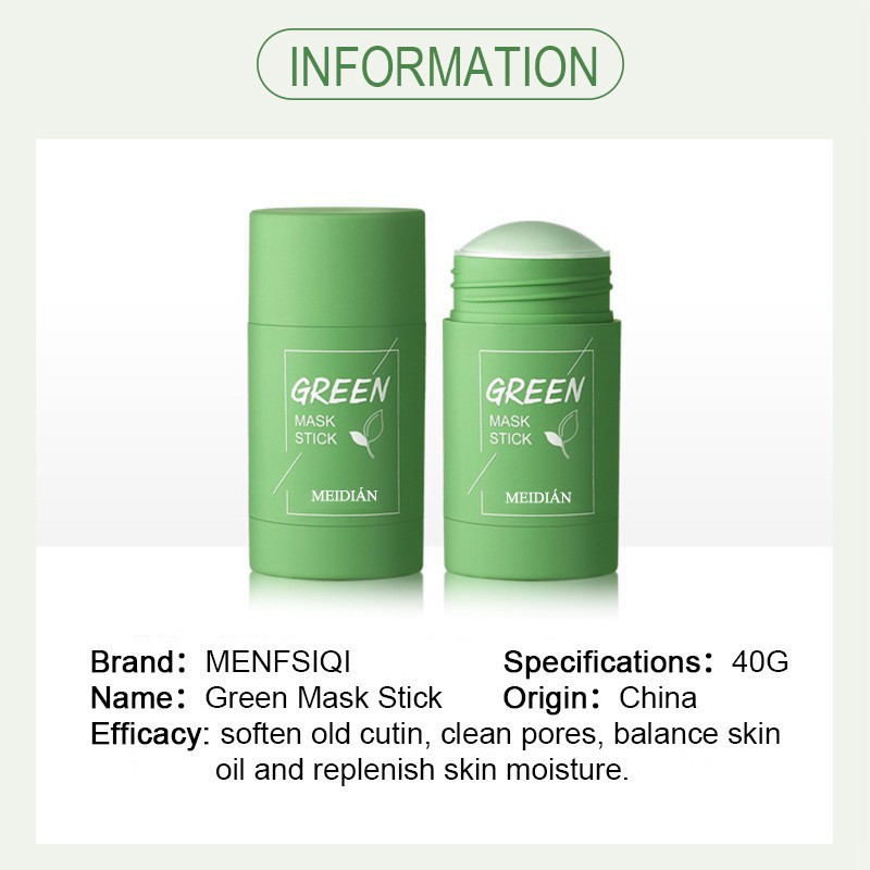 [Hàng mới về] Mặt nạ trà xanh lột mụn đầu đen kiềm dầu và chăm sóc da