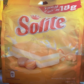 Bánh bông Lan tầng kem Solite vị bơ sữa / vị socola
