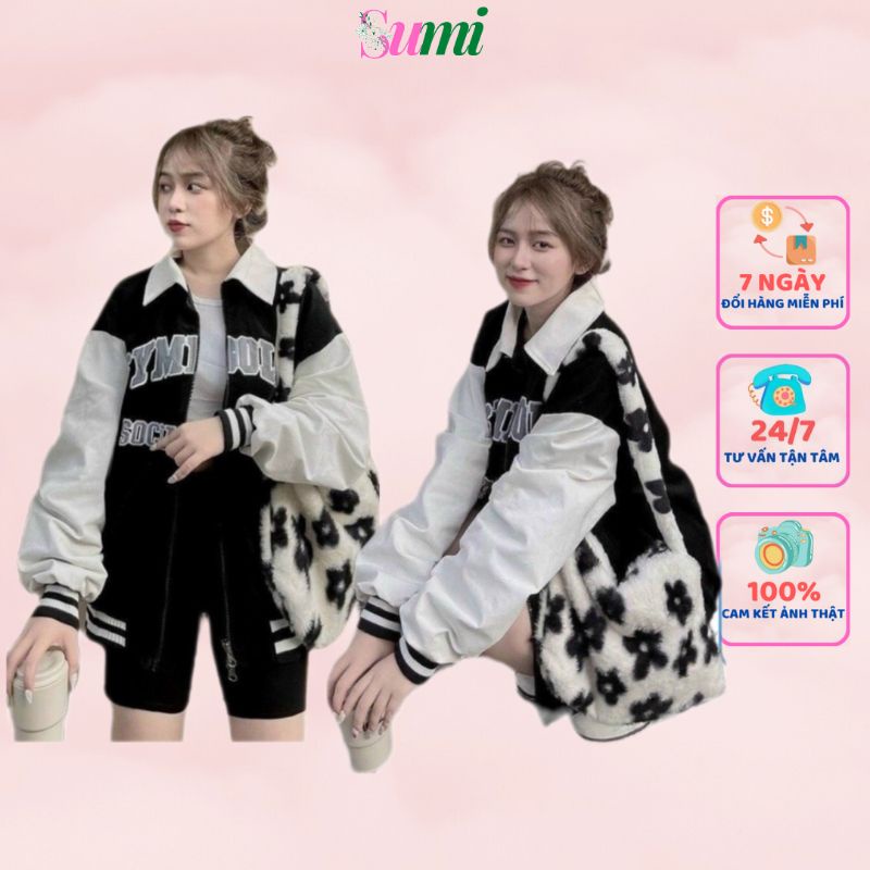 Áo khoác nam nữ nhung tăm 2 lớp , Áo khoác chống nắng khóa kéo cổ bẻ thêu symlic