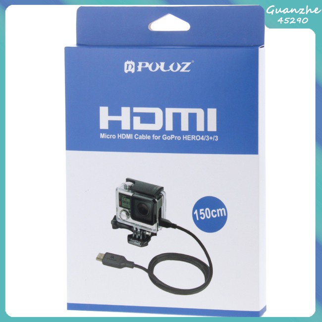 Hot Sale 【GZ】 19 Pin HDMI to Micro 5 Pin HDMI Cable for GoPro HERO4 /3+ /3 with 1.5m Lines