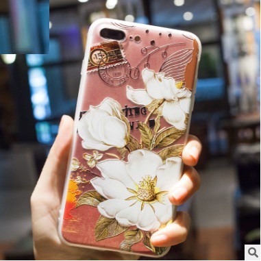 Ốp lưng silicon in 3d phong cách châu Âu thời thượng cho iphone 6 / 6s / 6plus / 7 / 7plus / 8 / 8plus