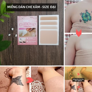 Miếng dán che hình xăm chống nước, chống mồ hôi kích thước lớn, size đại 10x14.5cm, độ che phủ tốt, bám chắc trên da