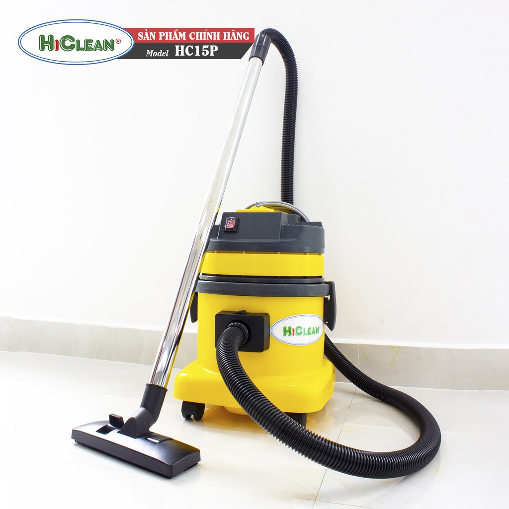 Máy hút bụi gia đình HiClean HC15P - dung tích 15L, thùng nhựa ABS, mới nhất 2021