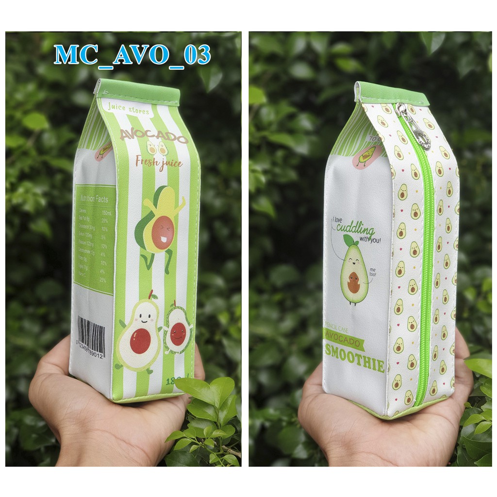 Bóp viết hộp sữa trái bơ