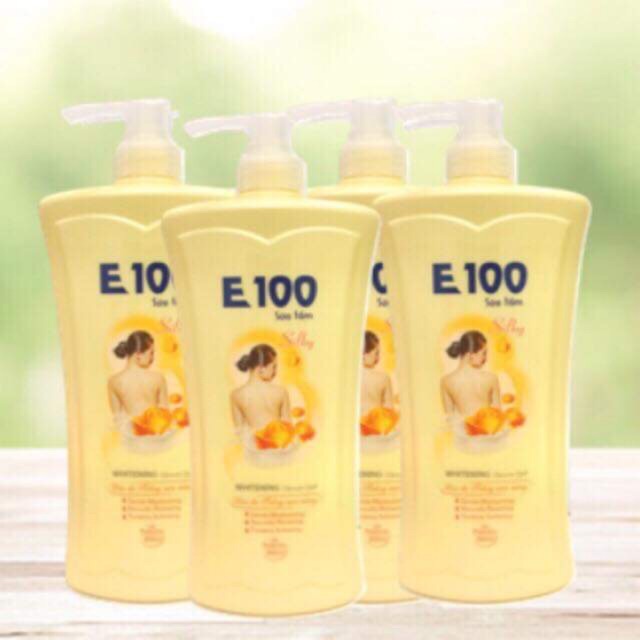 SỮA TẮM E100 SILKY vàng 1,2ML và 800ML