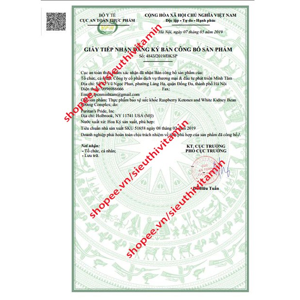 [CHÍNH HÃNG] Viên uống giảm cân an toàn không tác dụng phụ Raspberry Ketones White Kidney Bean (60 viên) Puritan's Pride | BigBuy360 - bigbuy360.vn