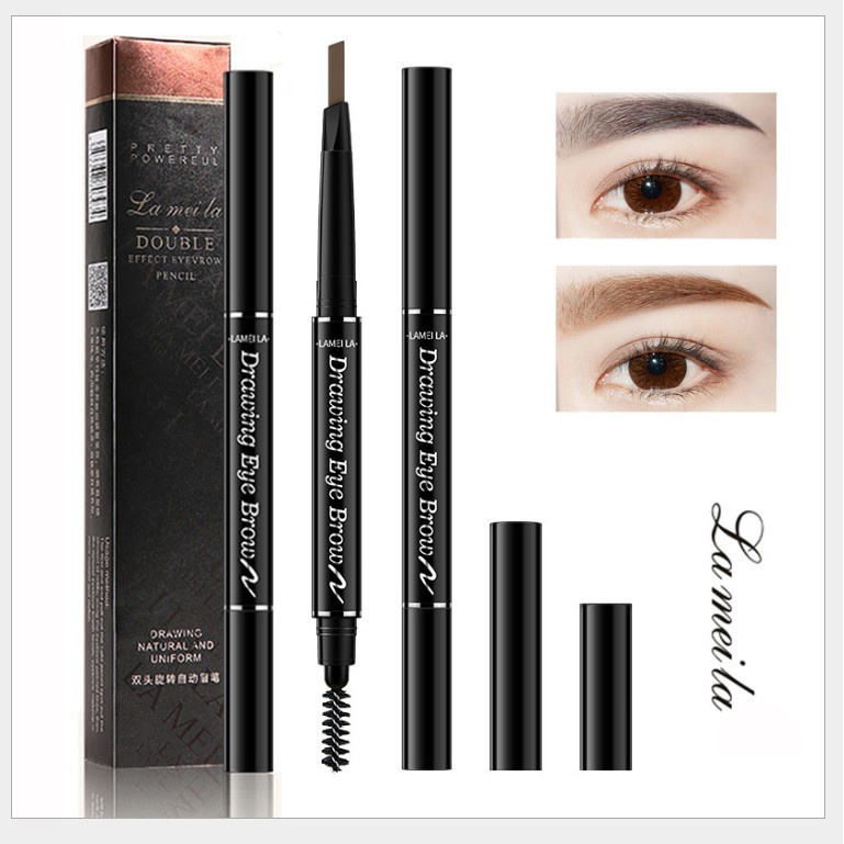 Chì Kẻ Mày Double Effect Lameila 02 đầu không thấm nước -