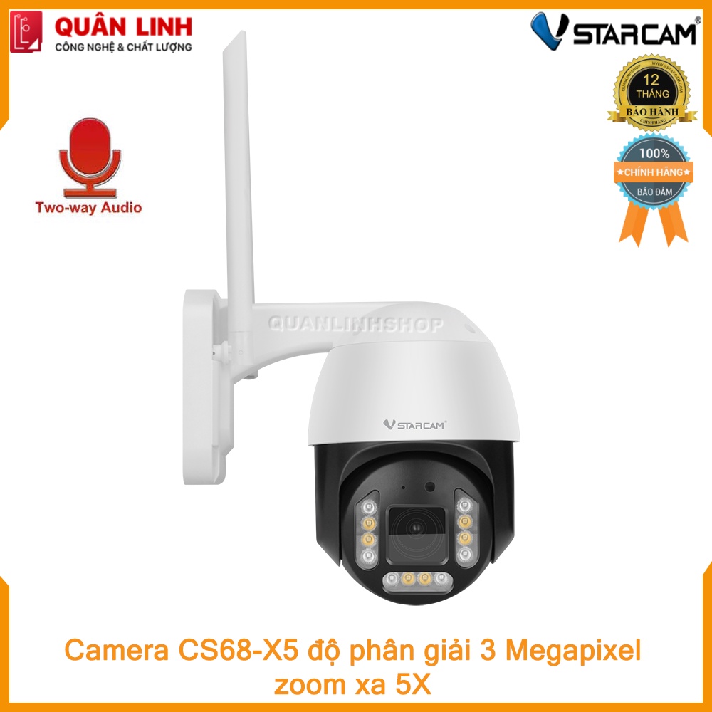 Camera ngoài trời Vstarcam CS68 - X5 Full HD 1080P , zoom xa 5X, bảo hành 12 tháng