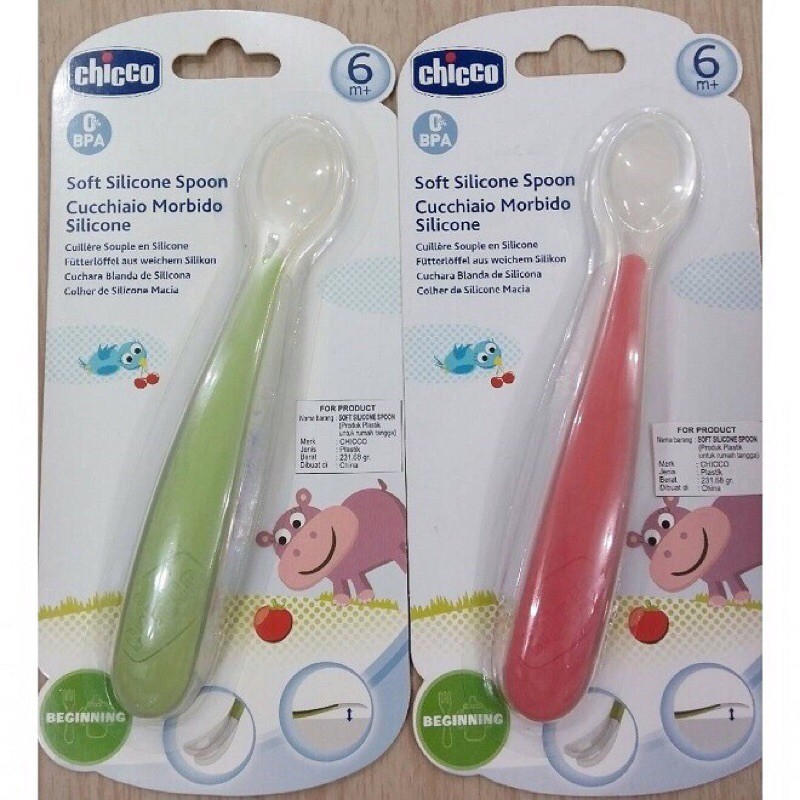 Thìa Ăn Silicone 6M+ Chicco