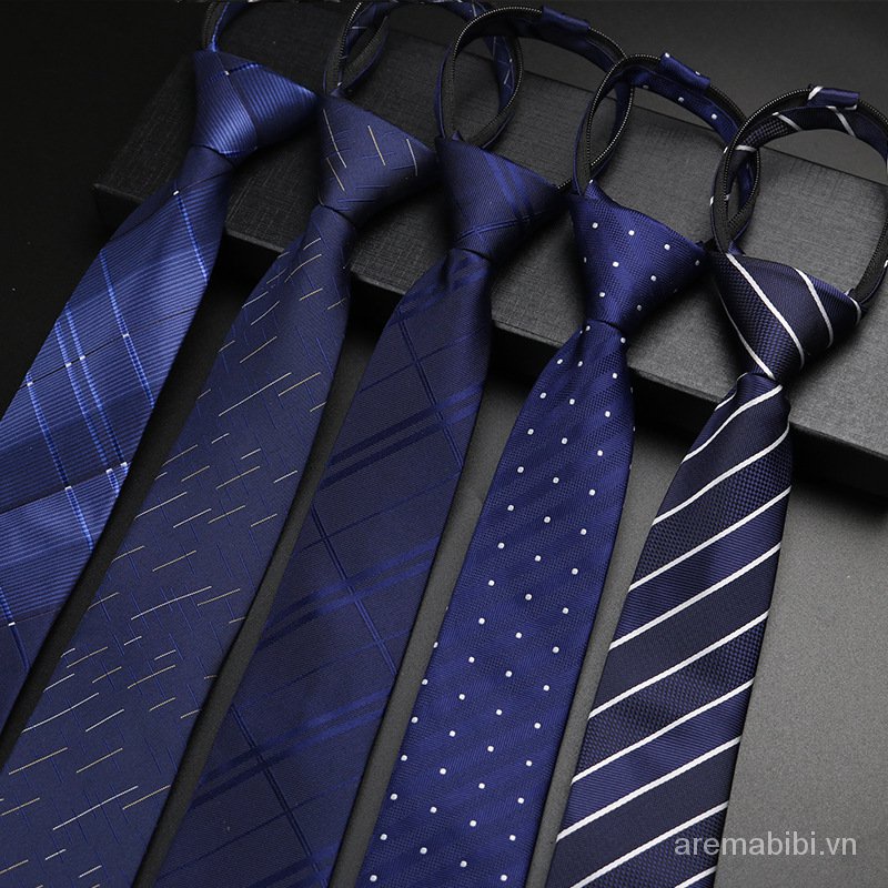 Cà vạt bản rộng 6cm thắt nút màu xám đen kiểu dáng thời trang cho nam