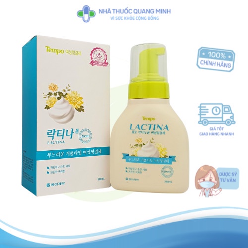 Dung dịch vệ sinh Tempo lactina nhập khẩu chính hãng Hàn Quốc