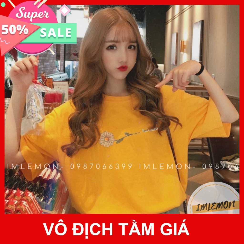 Áo Thun 4D Tay Lỡ Oversize In Họa Tiết FLOWER Hoa Cúc UNISEX | BigBuy360 - bigbuy360.vn