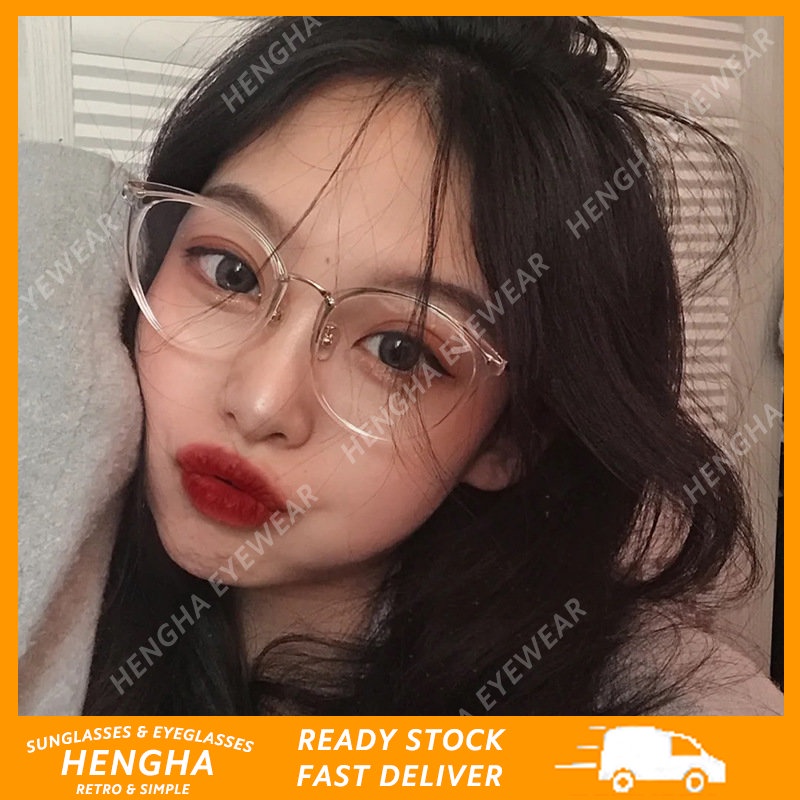 Mắt Kính Chống Bức Xạ Gọng Tròn Bằng Kim Loại Thời Trang Hàn Quốc Cổ Điển