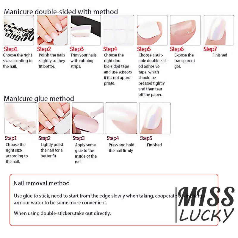 Bộ 24 móng tay giả dáng ngắn mùa sắc ngọt ngào cho nữ