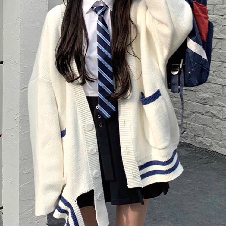[Sản phẩm mới giá rẻ]Áo Khoác Cardigan Dệt Kim Dáng Rộng Phong Cách Hàn Quốc Mới Cho Nữ