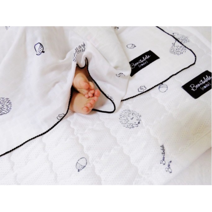 Thảm trải lõi lưới 3D Loe mềm mại siêu thông thoáng cho bé từ sơ sinh-6 tuổi nhập khẩu Bonitabebe HQ